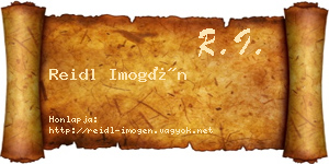 Reidl Imogén névjegykártya